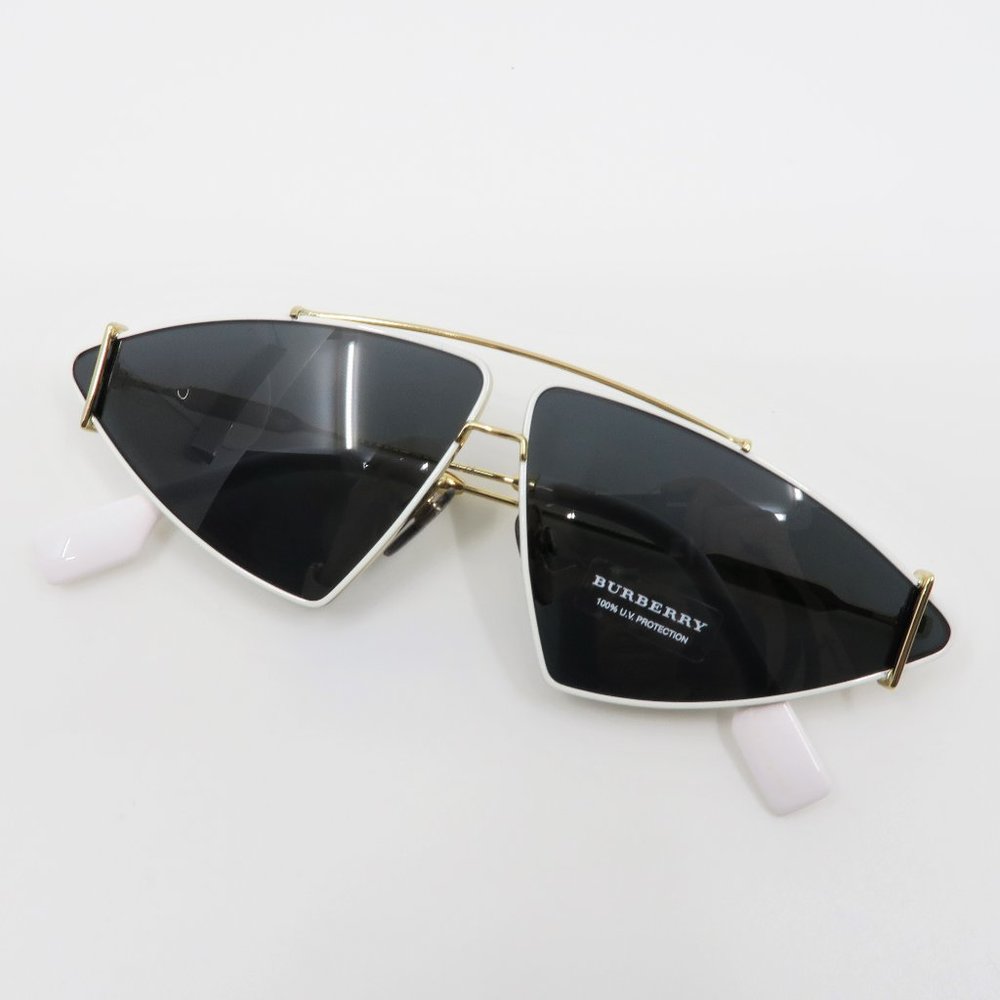 Burberry BE3111 101787 Unisex Geometric White/Gold - Picture 3 of 6